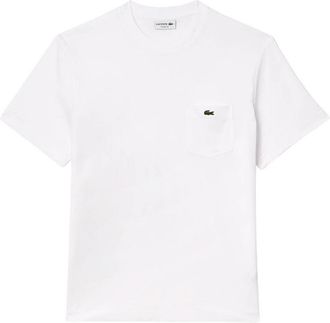 Lacoste Chest Pocket Cotton T-Shirt White (UK, Alpha, L, Regular, Regular, White)
