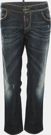 Dsquared2 Blue Washed Denim Chain Link Jeans