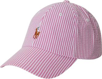 Polo Ralph Lauren Accessoires, Heren, Roze, ONE Size, Katoen, Seersucker Cap