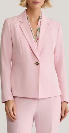 Kasper Princess Seam Crepe Blazer in Tutu Pink at Nordstrom, Size 4