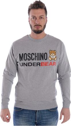 Moschino Hoodies - Heren - Sweatshirts - Grijs - XS - Katoen - Hoodies & sweatvesten