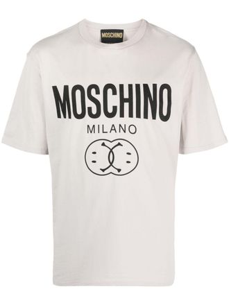 Moschino T-shirt met logoprint - Grijs