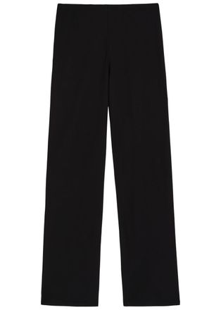 Reformation Gale Straight-leg Crepe Trousers - Black - XL (UK16 / XL)