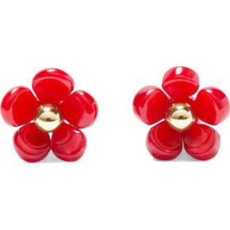 Kate Spade New York summer daze flower stud earrings in Red. at Nordstrom