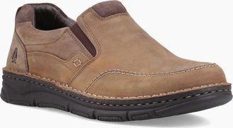 Hush Puppies Mens Hush Puppies Franco Slip on Leather Mens Tan Loafers - Brown - Size: UK 11 / eu 46 / us 13