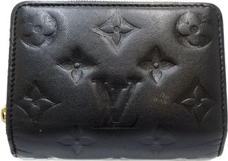 Louis Vuitton Monogram Black Leather Wallet (Bi-Fold) (Pre-Owned)