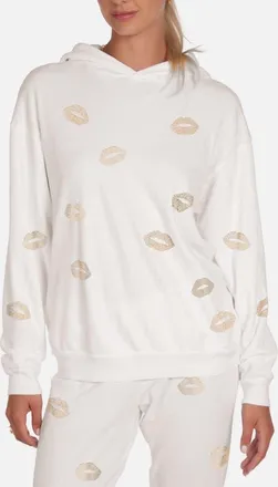 Lauren Moshi Harmony Crystal Multi Stars Hoodie in Faded White at Nordstrom, Size X-Small