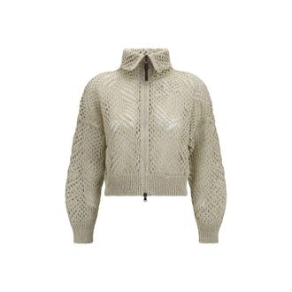 Brunello Cucinelli Beige Linen Womens Cardigan