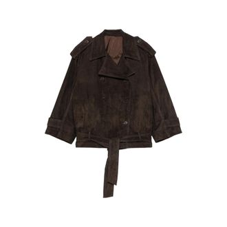 Santoro London Double-breasted Suede Jacket