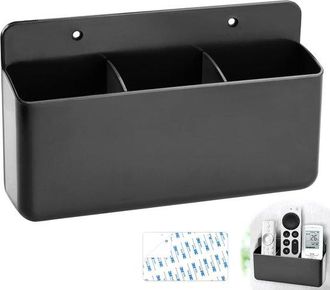 No Brand Soporte Universal Para Mandos A Distancia - Negro - Organizador De Pared Autoadhesivo - Para Mandos A Distancia, Smartphones, Bol&iacute;grafos, Gafas Y M&aacute;s