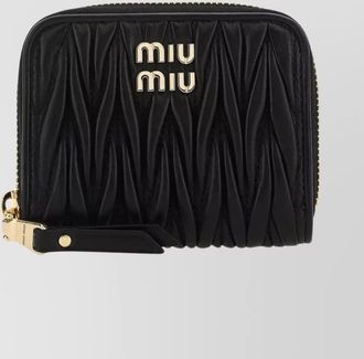 Miu Miu quilted leather coin purse with wrist strap