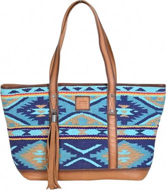 StS Ranchwear Womens Mojave Sky Tote Bag In Blue Serape Pattern