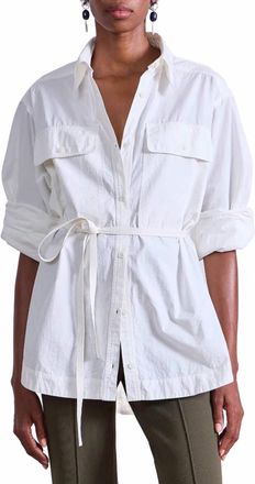 Apiece Apart Flowe Oversized Shirt In Cream