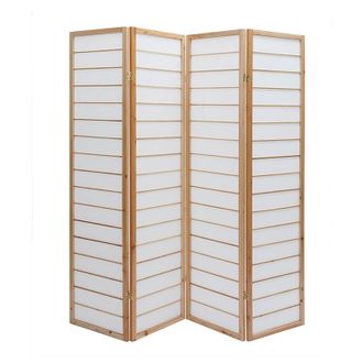 Miliboo Paravento giapponese in legno naturale e carta di riso GIBON