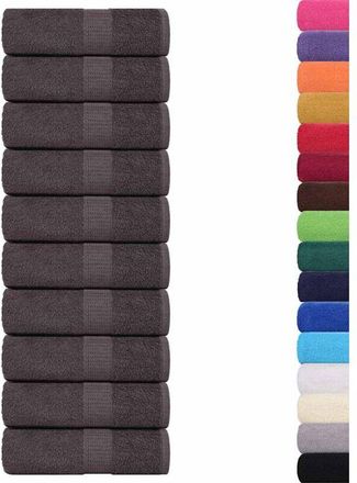 vidaXL Toallas De Mano 50 Unidades Frogn Antracita 30x30 Cm 100% Algod&oacute;n Vidaxl