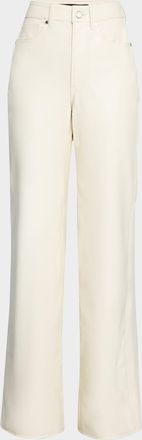 Veronica Beard Taylor High-Rise Vegan Leather Jeans