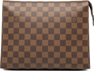 Louis Vuitton Pre-owned Womens Damier Ebene Toiletry Pouch 26 - Brown Textile - One Size