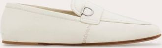 Ferragamo Gancini Ornament Leather Loafers, Size 6.5 EEE