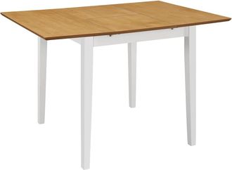 vidaXL Mesa De Comedor Extensible Mdf Blanca (80-120)x80x74 Cm Vidaxl