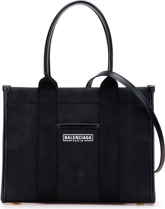 Balenciaga Pre-owned Womens Navy Cabas Xs Tote Bag - Black Textile - One Size