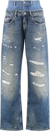 Dolce & Gabbana Jeans a gamba larga a 5 tasche - - Jeans - Donna - Blu - S