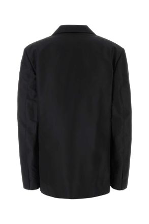 Gucci Womens Black Faille Blazer Silk Giacche E Gilet Jacket