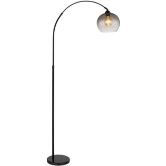 Globo Lighting L&aacute;mpara De Pie - Newcastle - Negro - Metal Vidrio Ahumado - Globo