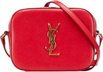 Saint Laurent Pre-owned Cross Body Bags, female, Red, Size: ONE SIZE Pre-owned Leather Cross Body Bag