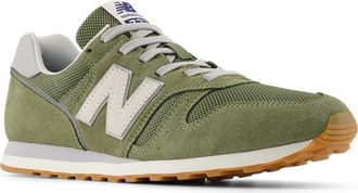 New Balance Sneaker NEW BALANCE 373, Herren, Gr. 40,5, schwarz olivine, Leder, Synthetik, Textil, Schuhe Sneaker