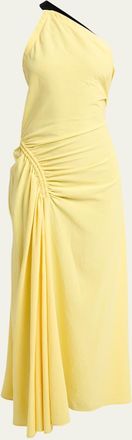 Proenza Schouler Sirena Ruched One-Shoulder Dress