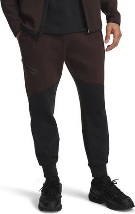 Under Armour Mens Unstoppable Fleece Joggers - Kona Brown/Black/Black Size XXL