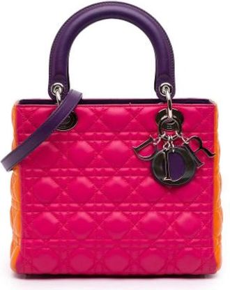 Dior Pre-owned Lady Dior Handtas - Dames - Vintage Handtas - Roze - ONE Size - Leer - Vintage
