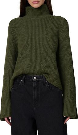 Joe's The Ella Turtleneck Wool Blend Sweater in Winter Moss at Nordstrom, Size X-Large
