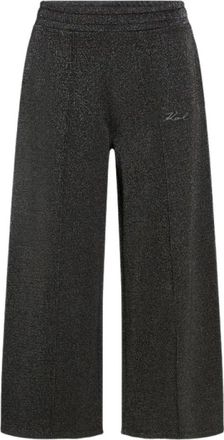 Karl Lagerfeld Broeken > Joggingbroeken - Dames - Vrijetijds broeken - Grijs - M - Polyester - Broeken
