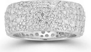 Glaze Jewelry Pav&eacute; Cubic Zirconia Band Ring in Silver at Nordstrom Rack, Size 7