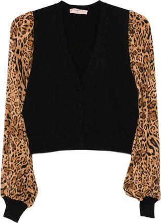 Twin-Set Cardigan con stampa - Nero