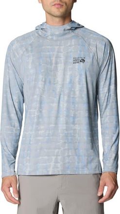 Mountain Hardwear Crater Lake Long Sleeve Hoodie in Glacial Prismatic Print at Nordstrom, Size Xx-Large