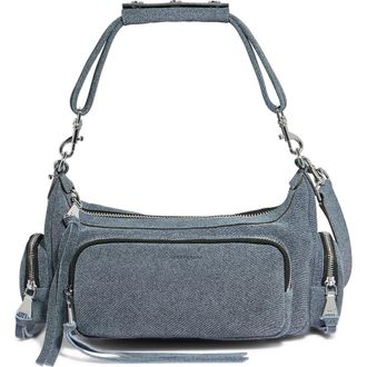 Aim&eacute;e Away We Go Suede Shoulder Bag in Denim Leather at Nordstrom Rack