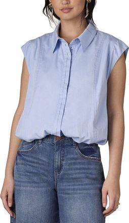 Wit & Wisdom Wit & Wisdom Extended Shoulder Cap Sleeve Collared Shirt