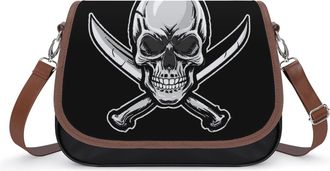 Generic Pirate Flag Hoodies Skull Sweatshirts Skull And Swords Crossbody Bags for Women Shoulder Messenger Bag Purse Handbags