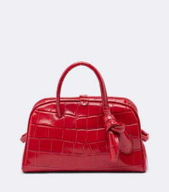 Jacquemus Turismo Small croc-effect leather bowling bag