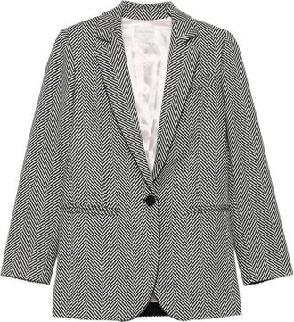 Forte_Forte Blazer con motivo pied-de-poule - Grigio