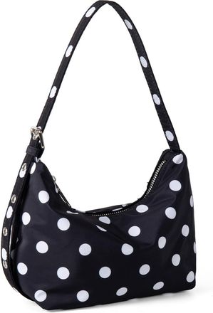 Generic Women Polka Dot Shoulder Bag Versatile Armpit Bag Commute Tote Handbag (Black)