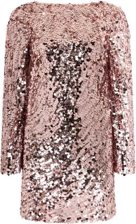 Valentino Garavani Roze Pailletten Elegant Jurk - Dames - Feestkleedjes - Roze - 2XS - Pailletten - Kleedjes