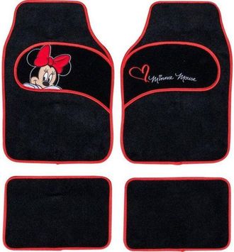 OEM Tapetes De Coche - Tataway - Universales - Bordado Minnie - 4 Piezas - Alfombra
