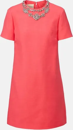 Valentino Vestido corto de Crepe Couture adornado