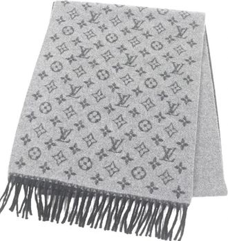 Louis Vuitton Pre-owned Monogram Gradient Sjaal van Wolmix - Heren - Vintage Accessoires - Grijs - ONE Size - Wol - Vintage