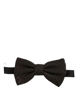 Dolce & Gabbana Silk Woven Bow Tie - Brown
