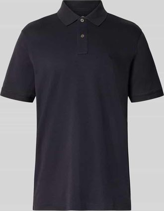 Fynch-Hatton Fynch-Hatton Regular Fit Poloshirt mit Logo-Stitching in Marine, Gr&ouml;&szlig;e 3XL