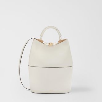 Furla Sfera Borsa A Secchiello M Panna Bianco Pelle Di Vitello Doppia Napoli Donna